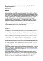 Surveillance and violence against women in Grace Bible Church and the Zionist Christian Church