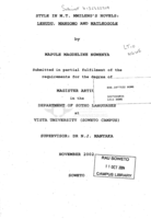 Style in M.T. Mmileng's novels : Lehudu, Mangomo and Matlhogole