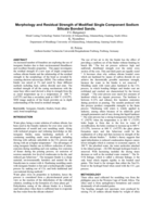 Morphology and residual strength of modified single component sodium silicate bonded sands