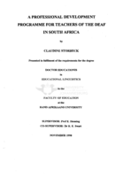 A professional development programme for teachers of the deaf in South Africa
