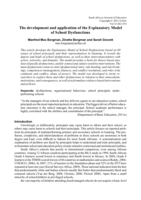 The development and application of the Explanatory Model of School Dysfunctions