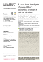 A cross-cultural investigation of young children’s spontaneous invention of tool use behaviours