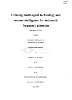Utilizing multi-agent technology and swarm intelligence for automatic frequency planning