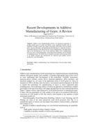 Recent developments in additive manufacturing of gears : a review