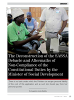The deconstruction of the SASSA debacle and aftermaths of non-compliance of the constitutional duties by the Minister of Social Development
