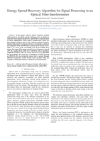 Energy spread recovery algorithm for signal processing in an optical fibre interferometer