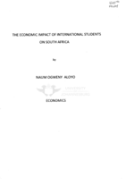 The economic impact of international students on South Africa
