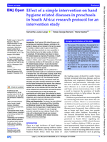 Effect of a simple intervention on hand hygiene related diseases in preschools in South Africa:  research protocol for an intervention study
