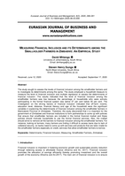Measuring financial inclusion and its determinants among the smallholder farmers in Zimbabwe: An empirical study