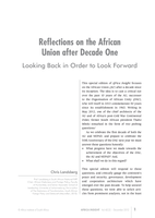 Reflections on the African Union after decade one : looking back in order to look forward