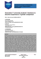 Generation Y university students’ intentions to become ecopreneurs : a gender comparison