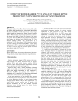 Effect of rotor barrier pitch angle on torque ripple production in synchronous reluctance machines