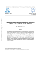 Identification of high transverse momentum top quarks in pp collisions at  √s = 8 TeV with the ATLAS detector