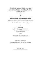 Emotional labour, black men and caregiving: cases from South Africa (1850-2010)
