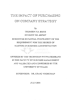 The impact of purchasing on company strategy