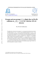 Prompt and non-prompt J/ψ elliptic flow in Pb+Pb    collisions at √s    = 5.02 TeV with the ATLAS detector