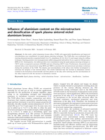 Influence of aluminium content on the microstructure and densification of spark plasma sintered nickel aluminium bronze