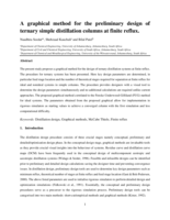 A graphical method for the preliminary design of ternary simple distillation columns at finite reflux