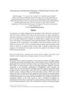 Microstructure and mechanical properties of metal powder treated AISI- 430 FSS welds