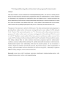 Work Integrated Learning online enrichment intervention programme for student-teachers