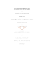 Step child-parent relationship: implications for mental health