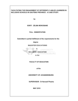 Facilitating the engagement of differently-abled learners in inclusive schools in Gauteng Province: a case study