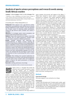 Analysis of sports science perceptions and research needs among South African coaches