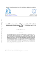 Search for pair production of Higgs bosons in the bb  using proton–proton collisions at √s = 13 TeV wit ¯ bb¯  final state    h the ATLAS detector