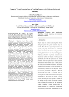 Impact of virtual learning space in teaching learners with Moderate Intellectual Disability