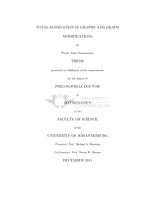 Total domination in graphs and graph modifications