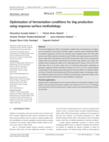 Optimization of fermentation conditions for ting production using response surface methodology