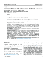 Development and validation of the Postsex Experience (P-SES) Scale