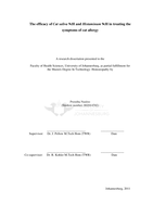 The efficacy of Cat saliva 9cH and Histaminum 9cH in treating the symptoms of cat allergy