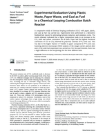 Experimental evaluation using plastic waste, paper waste, and coal as fuel in a chemical looping combustion batch reactor