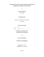 A formative evaluation of authentic learning tasks integrating information and communications technology