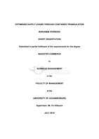 Optimising supply chains through container triangulation