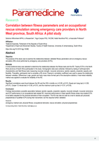 Correlation between fitness parameters and an occupational rescue simulation among emergency care providers in North West province, South Africa : a pilot study