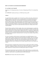 How can filter cleanliness be determined?