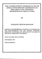 The unemployment problem in South Africa with specific reference to the Lekoa Vaal Triangle Metropolitan Area (LVTMA)