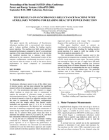 Test results on synchronous reluctance machine with auxilliary winding for leading reactive power injection