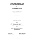 A preliminary survey of Northern Sotho idioms