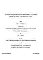 Die belasting-betekenis van transaksies wat onder uiterste voorwaardes beding word