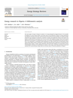 Energy research in Nigeria : a bibliometric analysis