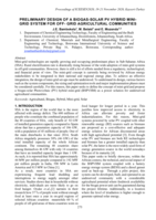 Preliminary design of a biogas-solar PV hybrid mini-grid system for off- grid agricultural communities
