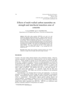 Effects of multi-walled carbon nanotubes on strength and interfacial transition zone of concrete