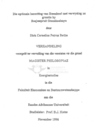 Die optimale benutting van steenkool met verwysing na grootte by Bosjesspruit Steenkoolmyn