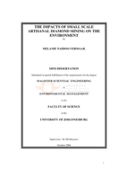 The impacts of small scale artisanal diamond mining on the environment