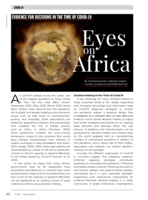 Evidence for Decisions in the Time of Covid-19 : Eyes on Africa