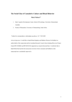 The social glue of cumulative culture and ritual behavior