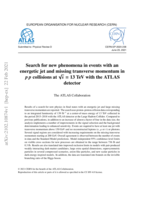 Search for new phenomena in events with an energetic jet and missing transverse momentum in 𝒑 𝒑 collisions at p √𝒔 = 13 TeV with the ATLAS detector